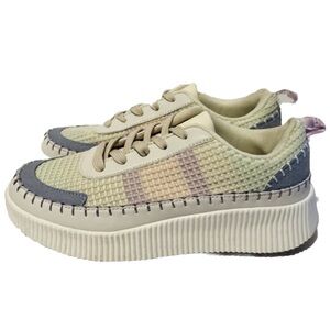 Nicole Miller New York Brita Women's Sneakers Beige Mist Platform Multicolor